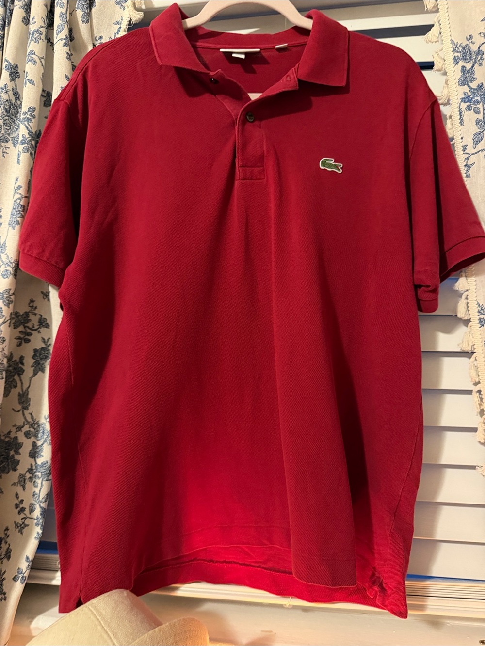 Lacoste Men's Deep Red Short-Sleeve Polo